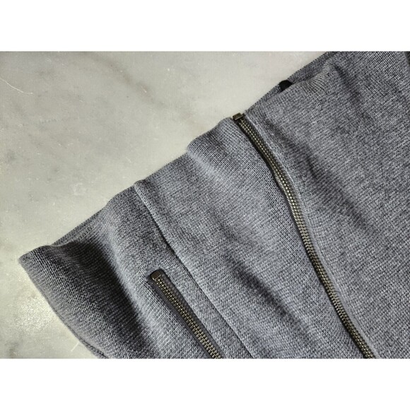 LOFT Bomber Jacket Womens Large Gray Tweed Full Zip Lined Pockets - Picture 5 of 12